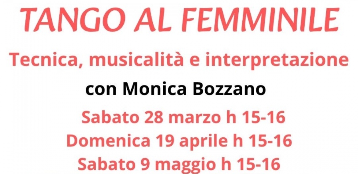 Tango al femminile, con Monica Bozzano